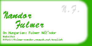 nandor fulmer business card